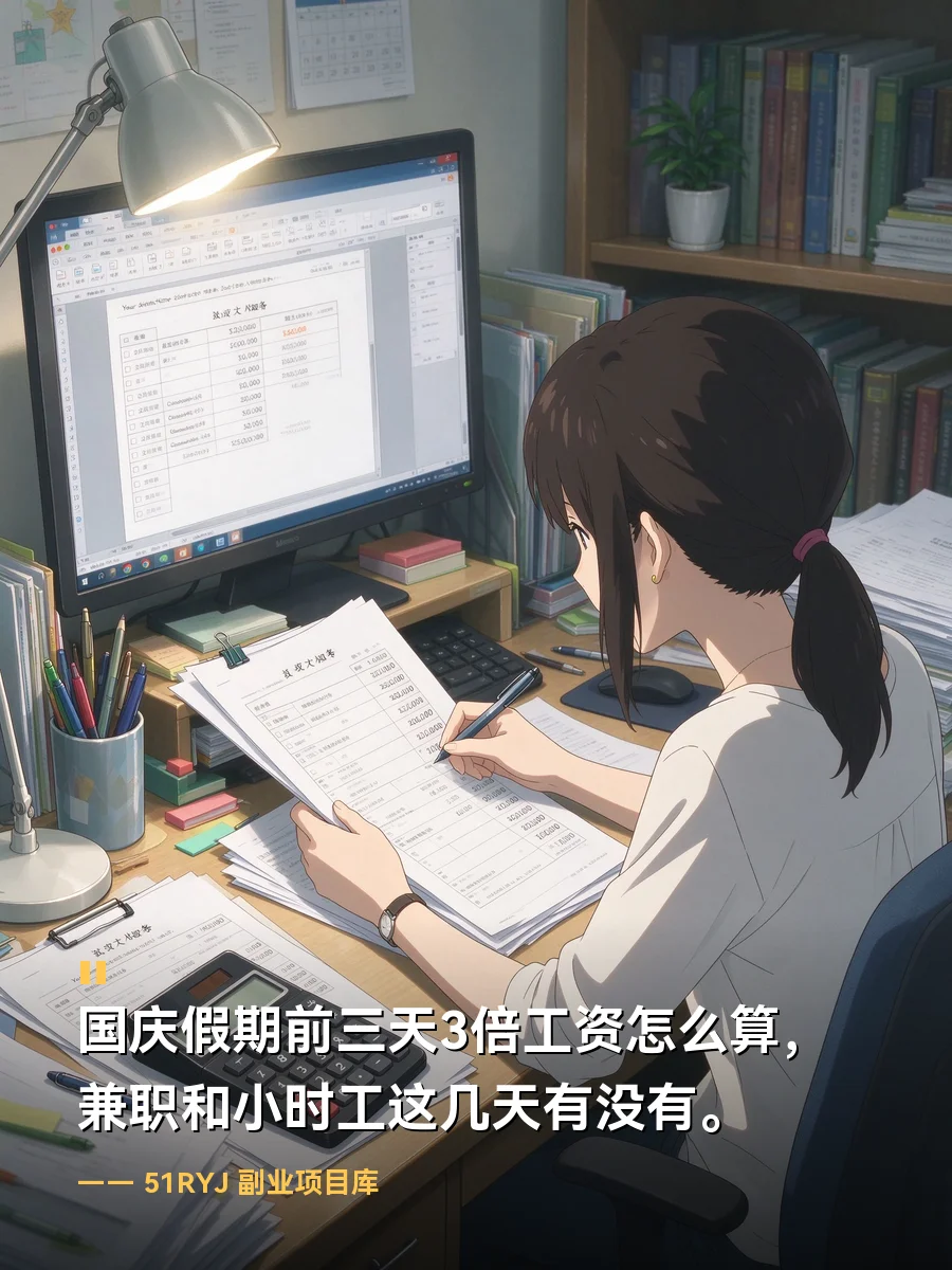国庆假期前三天3倍工资怎么算？兼职和小时工这几天有没有？