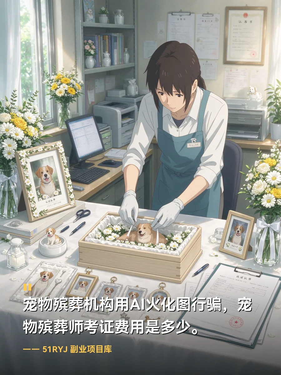 宠物殡葬机构用AI火化图行骗？宠物殡葬师考证费用是多少