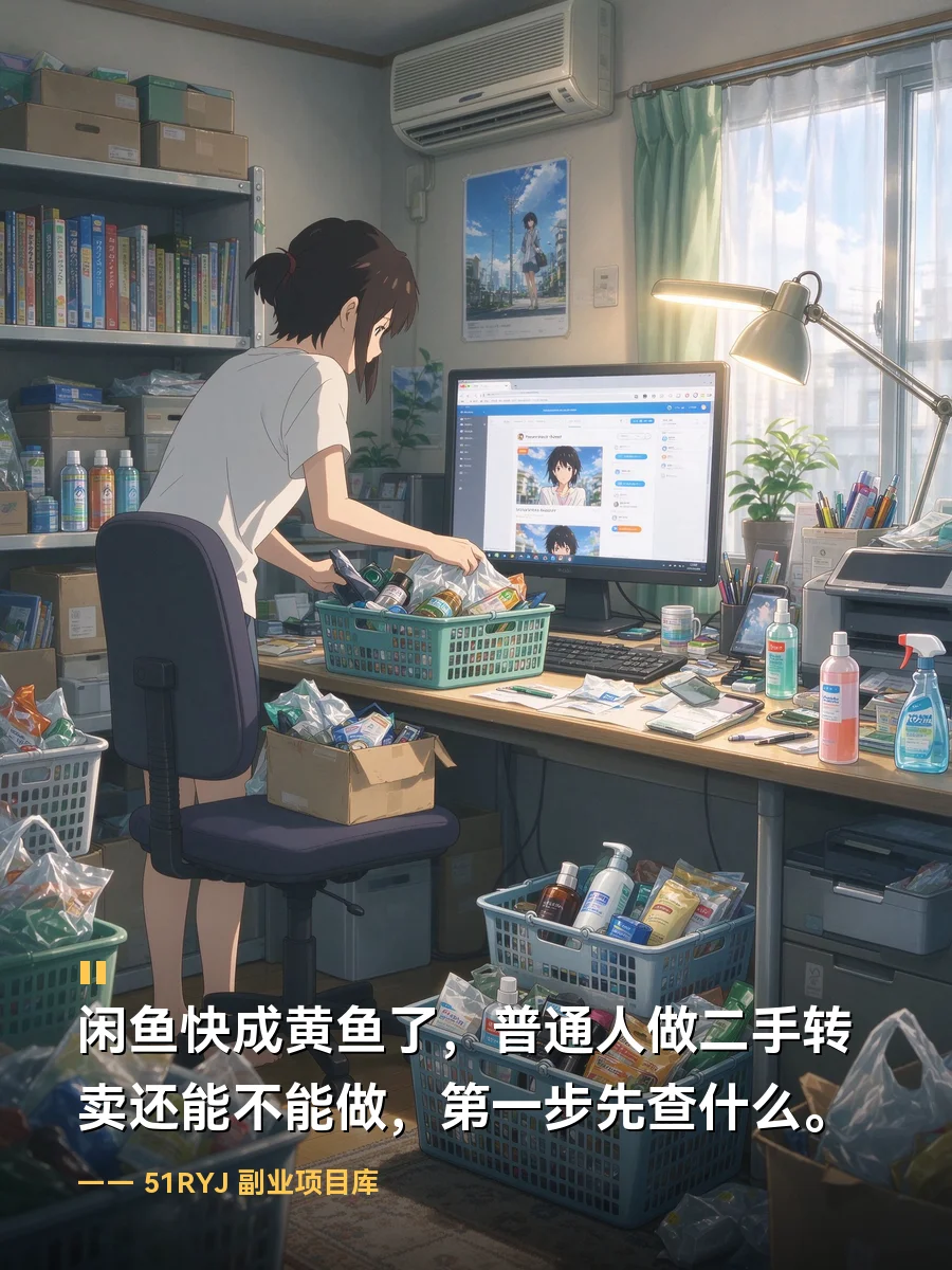 闲鱼快成黄鱼了，普通人做二手转卖还能不能做？第一步先查什么