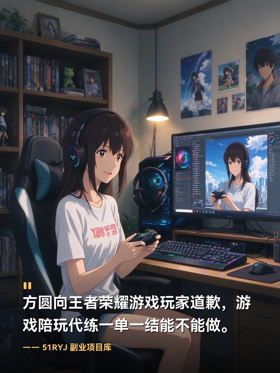 方圆向王者荣耀游戏玩家道歉？游戏陪玩代练一单一结能不能做