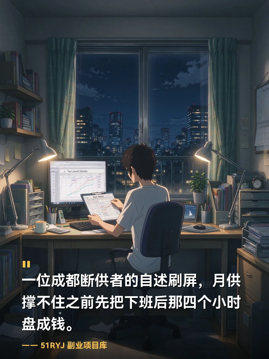 一位成都断供者的自述刷屏：月供撑不住之前，先把下班后那四个小时盘成钱