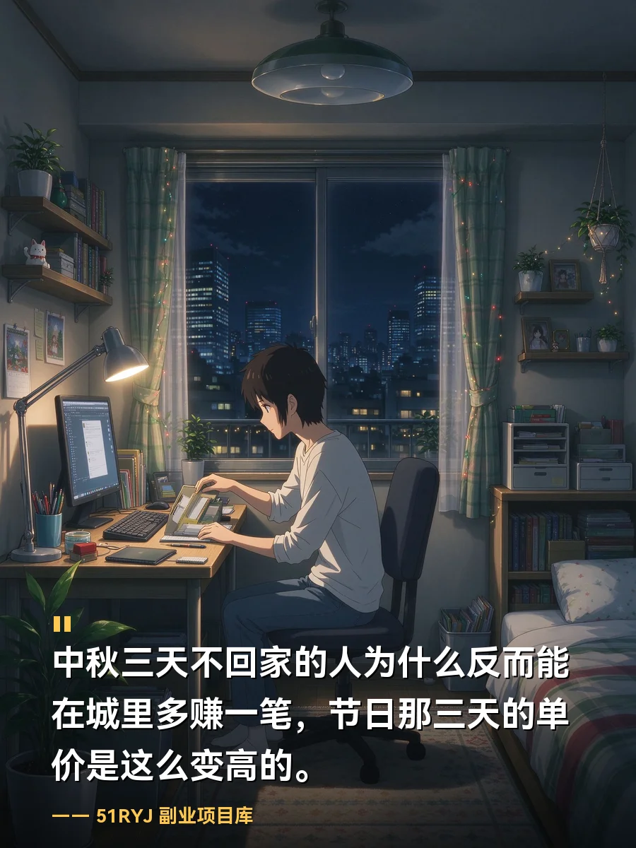 中秋三天不回家的人，为什么反而能在城里多赚一笔？节日那三天的单价是这么变高的