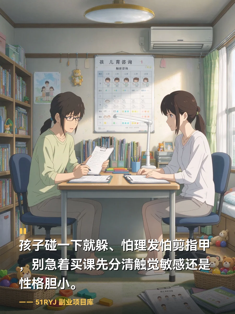 孩子碰一下就躲、怕理发怕剪指甲，别急着买课：先分清触觉敏感还是性格胆小