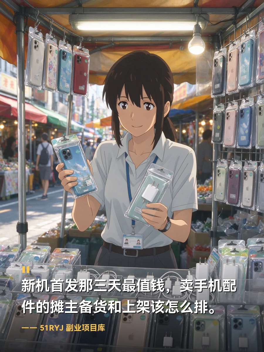新机首发那三天最值钱：卖手机配件的摊主，备货和上架该怎么排