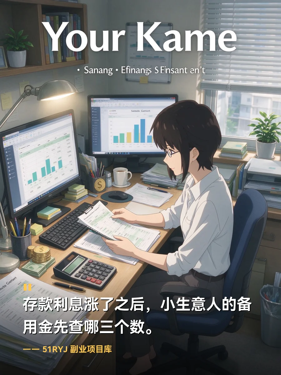 存款利息涨了之后：小生意人的备用金，先查哪三个数