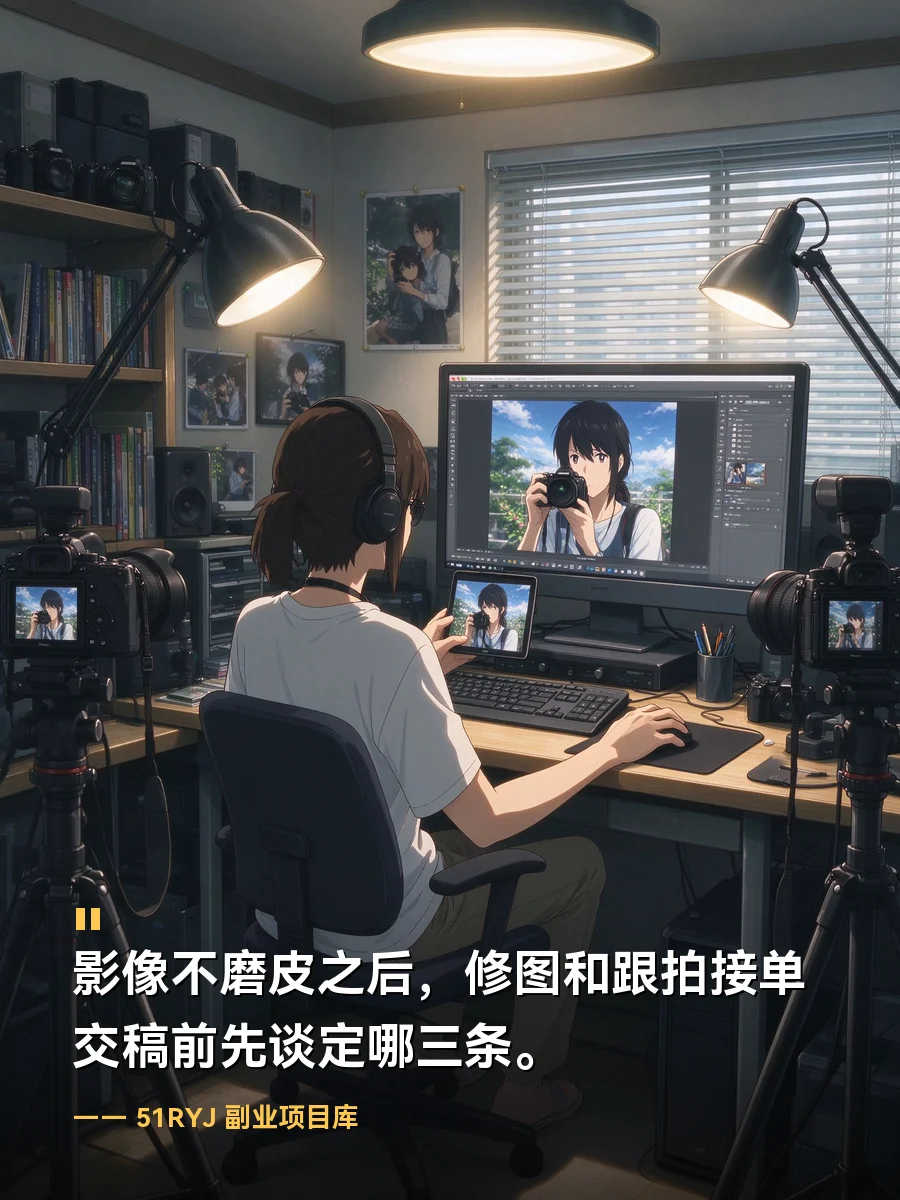 影像不磨皮之后：修图和跟拍接单，交稿前先谈定哪三条