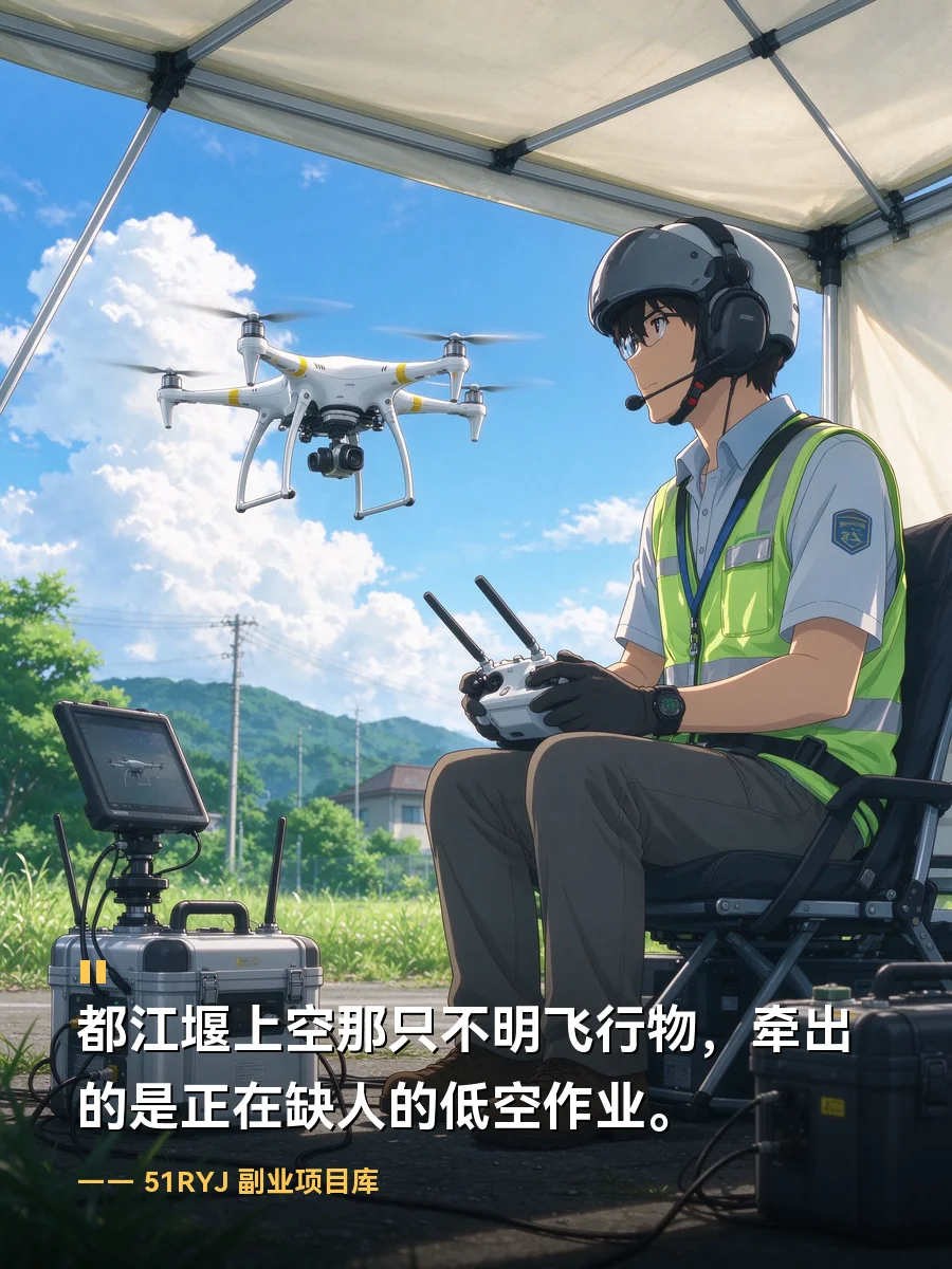 都江堰上空那只『不明飞行物』，牵出的是正在缺人的低空作业