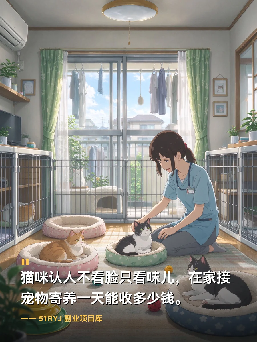 猫咪认人不看脸只看味儿：在家接宠物寄养，一天能收多少钱