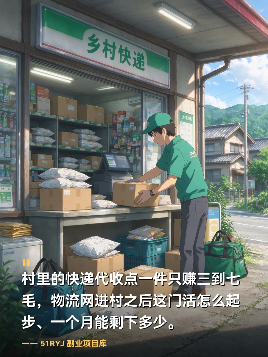 村里的快递代收点，一件只赚三到七毛：物流网进村之后，这门活怎么起步、一个月能剩下多少