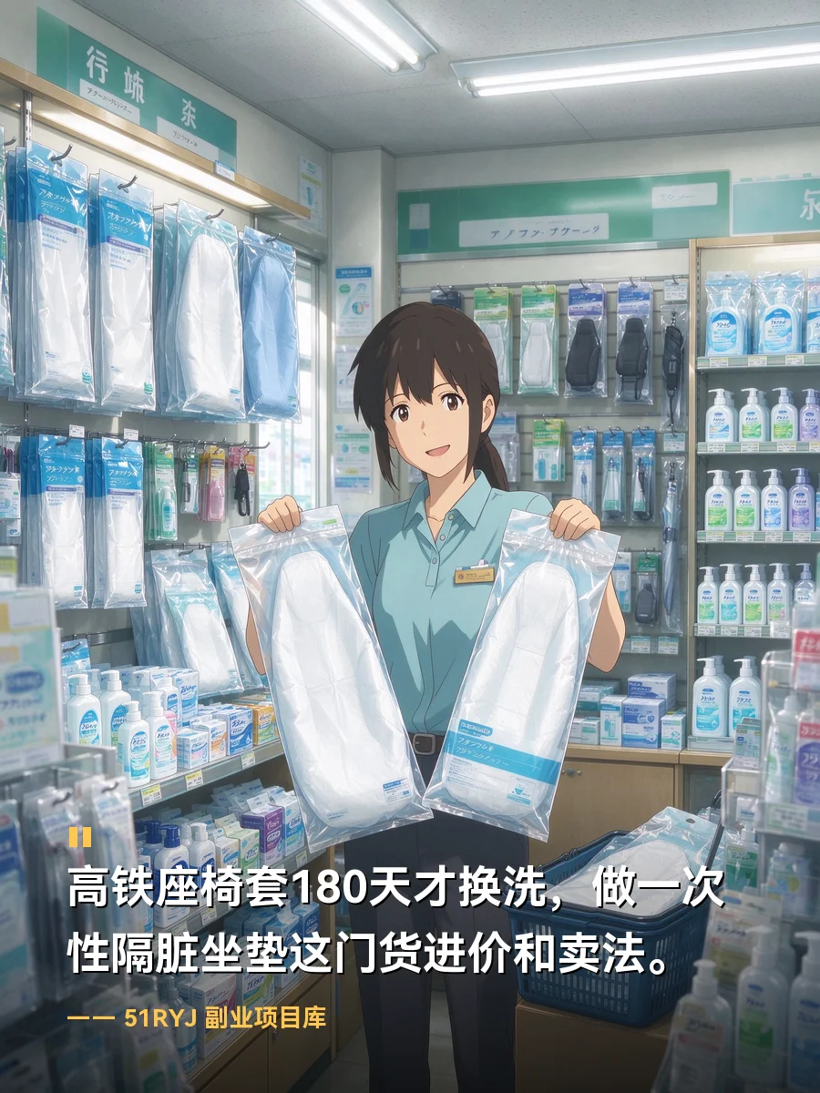 高铁座椅套 180 天才换洗：做一次性隔脏坐垫这门货，进价和卖法