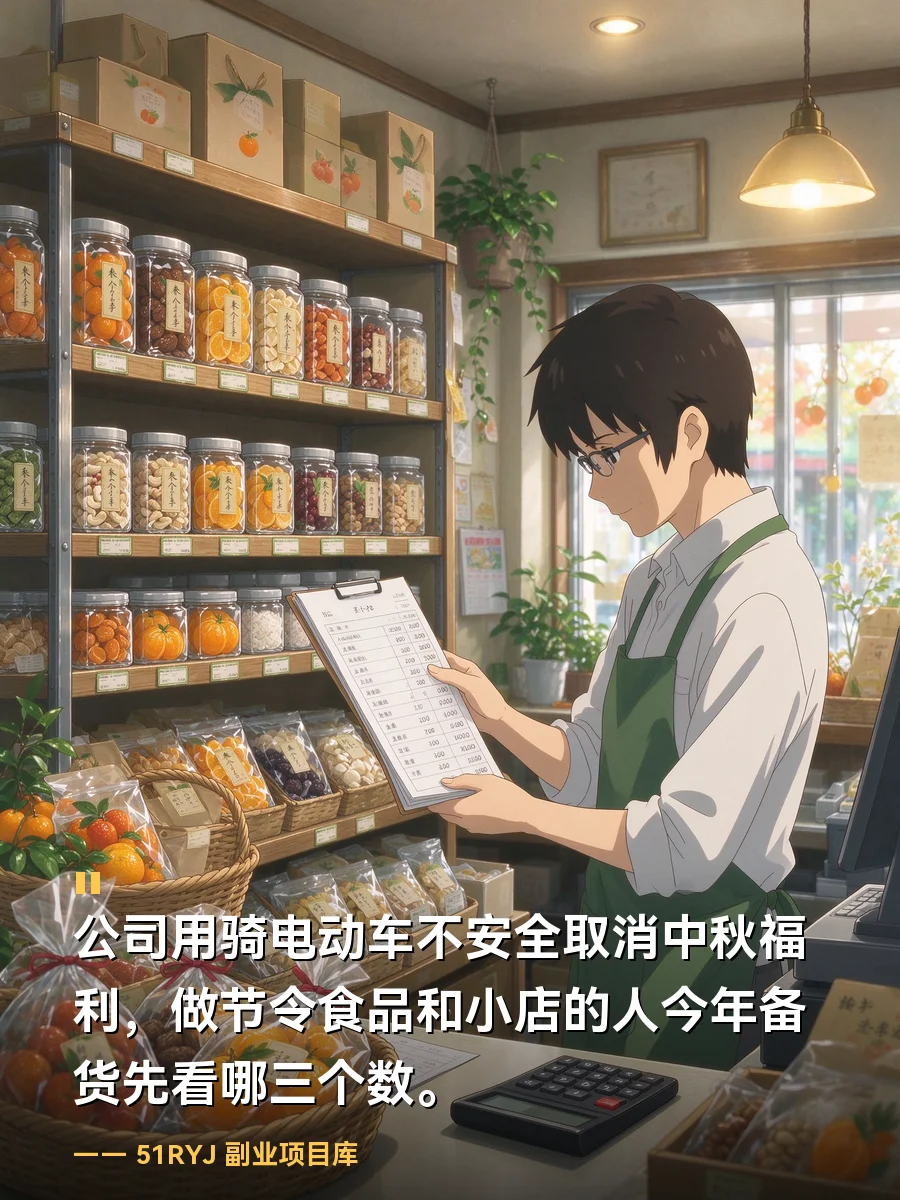 公司用「骑电动车不安全」取消中秋福利：做节令食品和小店的人，今年备货先看哪三个数