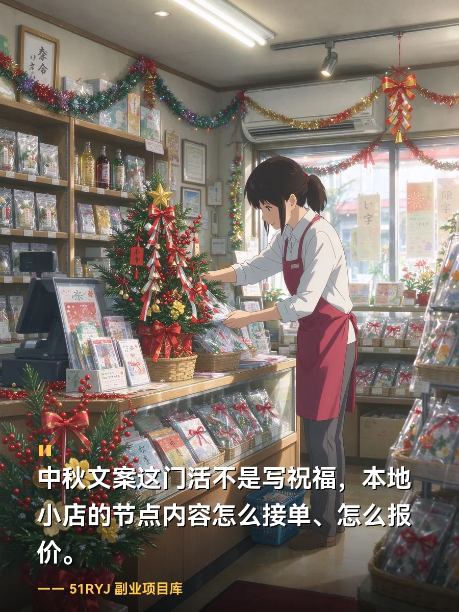中秋文案这门活不是写祝福：本地小店的节点内容怎么接单、怎么报价