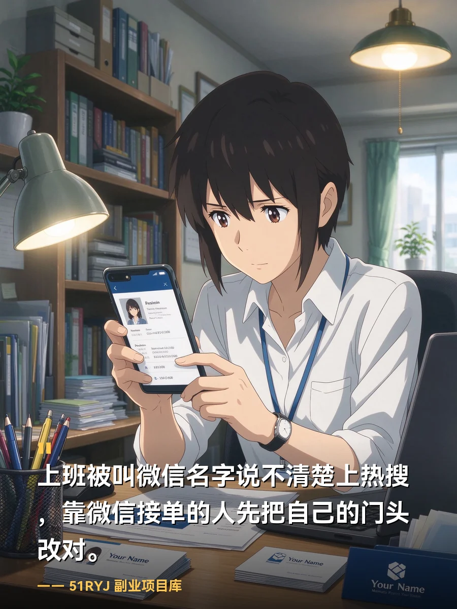上班被叫微信名字说不清楚上热搜：靠微信接单的人，先把自己的门头改对