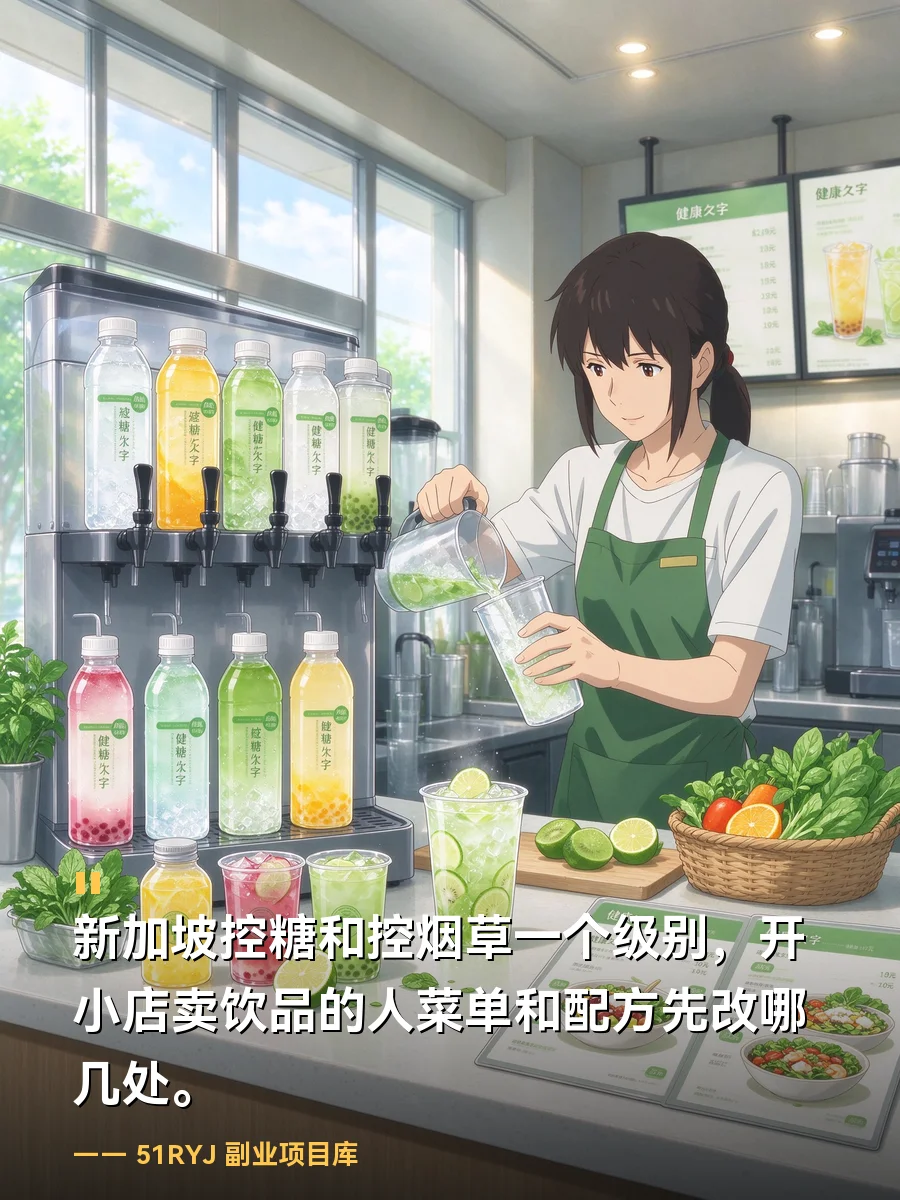 新加坡控糖和控烟草一个级别：开小店卖饮品的人，菜单和配方先改哪几处