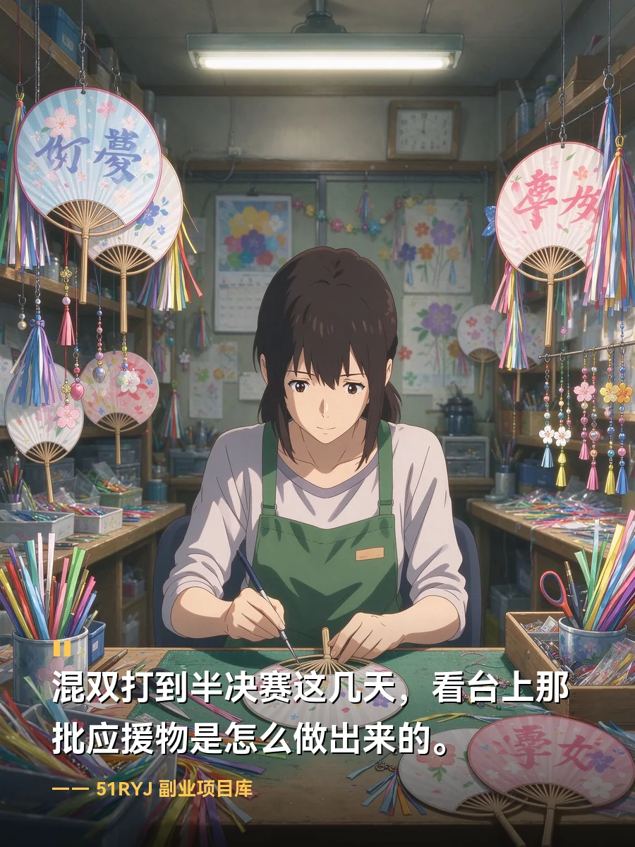 混双打到半决赛这几天，看台上那批应援物是怎么做出来的