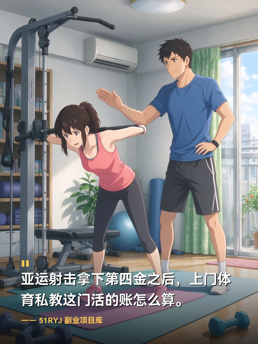 亚运射击拿下第四金之后，上门体育私教这门活的账怎么算