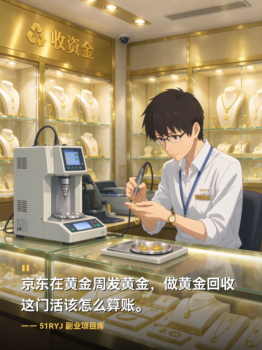京东在黄金周发黄金，做黄金回收这门活该怎么算账