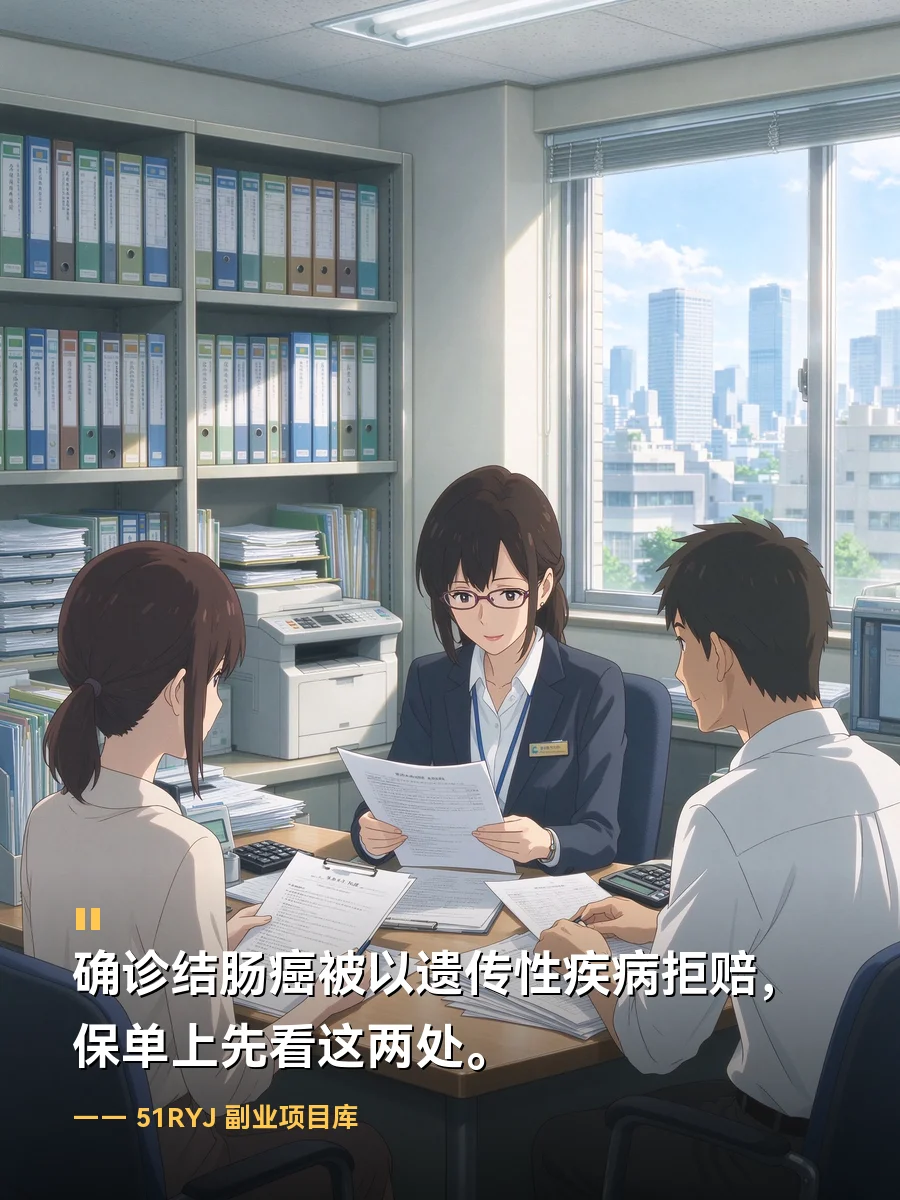 确诊结肠癌被以遗传性疾病拒赔，保单上先看这两处
