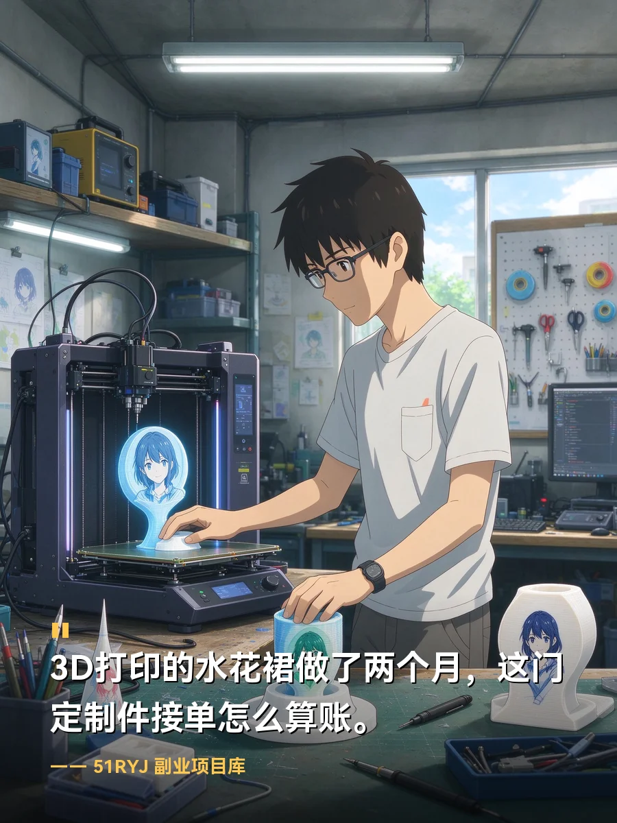 3D打印的水花裙做了两个月，这门定制件接单怎么算账