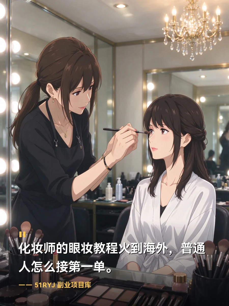 化妆师的眼妆教程火到海外，普通人怎么接第一单