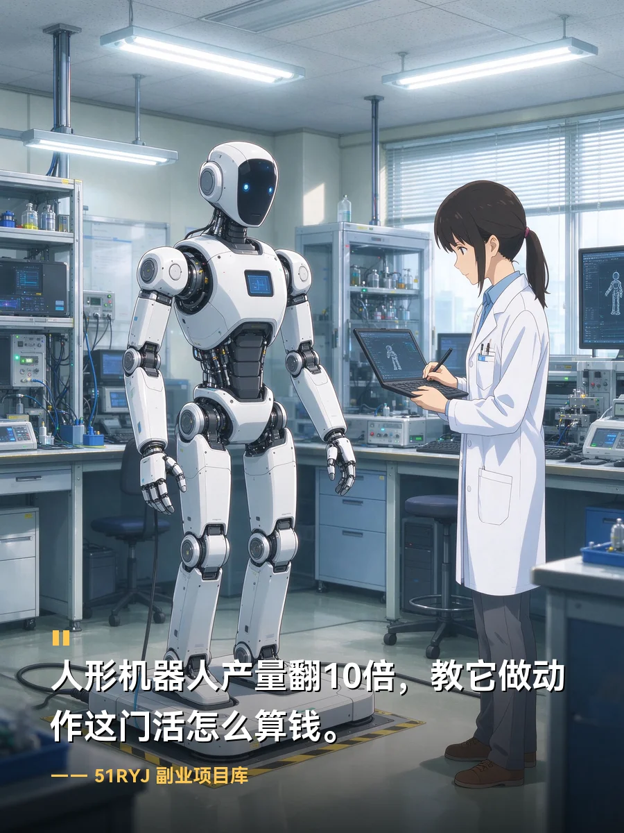 人形机器人产量翻10倍，教它做动作这门活怎么算钱