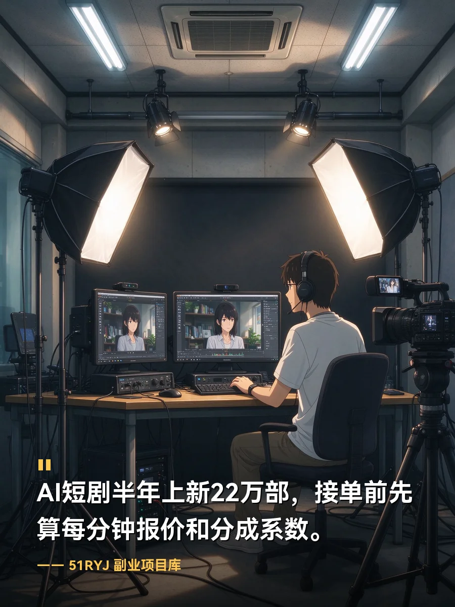 AI短剧半年上新22万部，接单前先算每分钟报价和分成系数