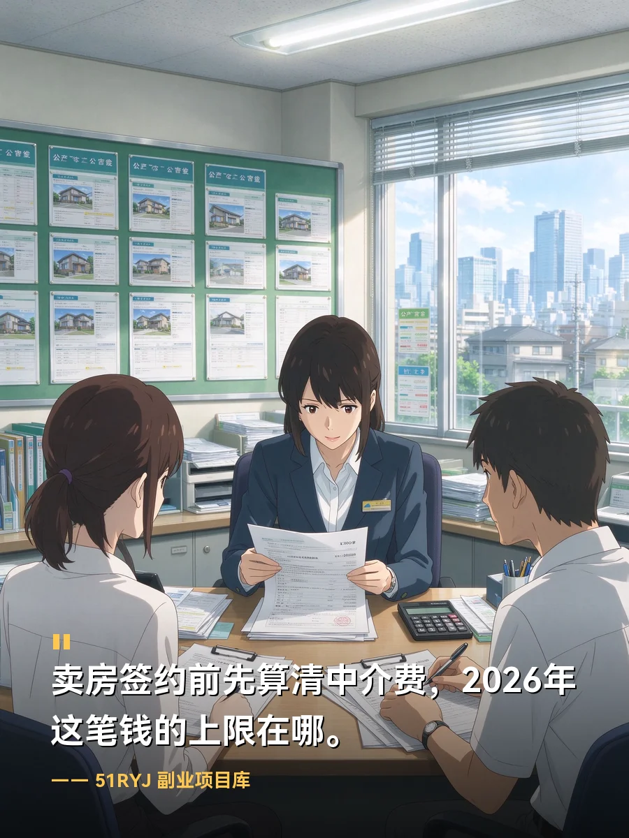 卖房签约前先算清中介费，2026年这笔钱的上限在哪