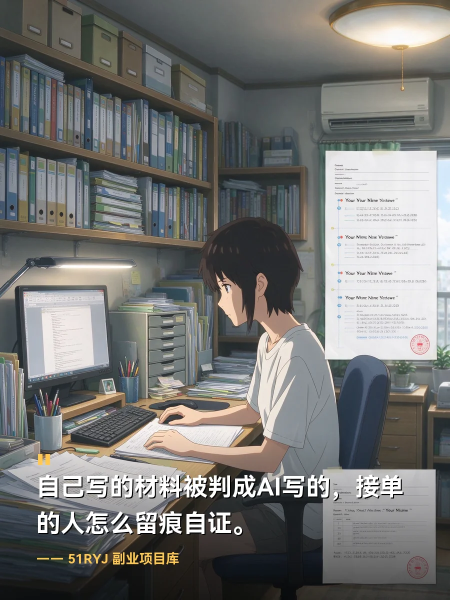 自己写的材料被判成AI写的，接单的人怎么留痕自证