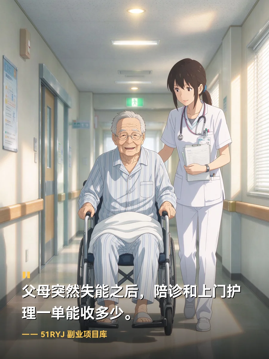 父母突然失能之后：陪诊和上门护理，一单能收多少