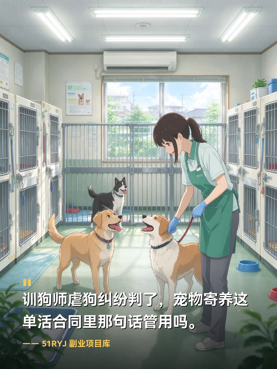 训狗师虐狗纠纷判了：宠物寄养这单活，合同里那句话管用吗