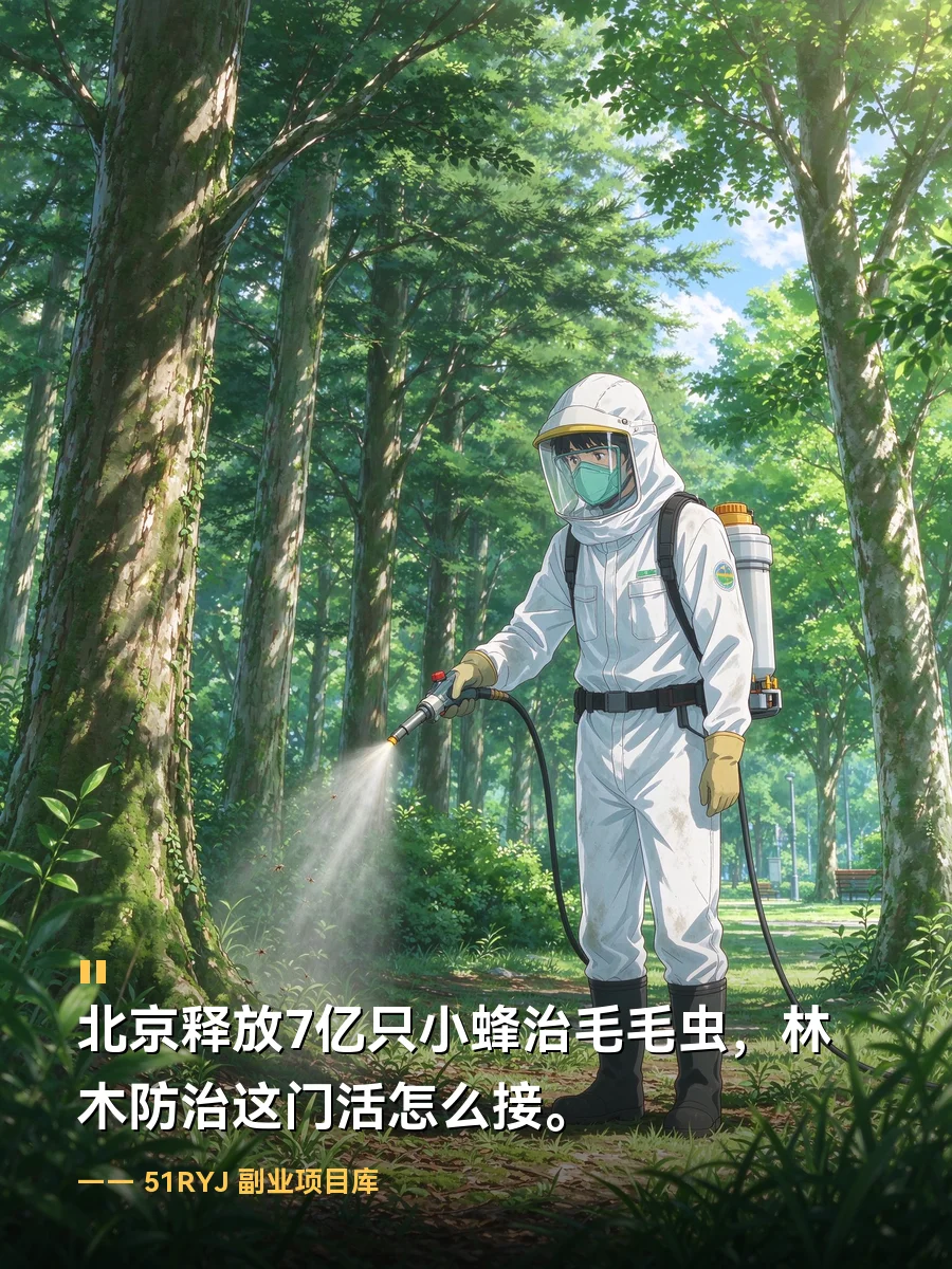 北京释放7亿只小蜂治毛毛虫，林木防治这门活怎么接