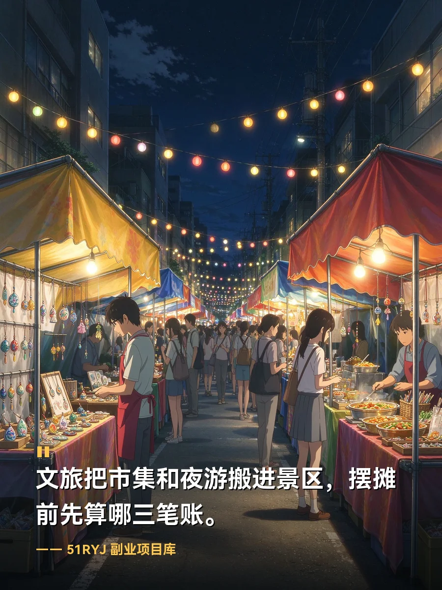 文旅把市集和夜游搬进景区：摆摊前先算哪三笔账