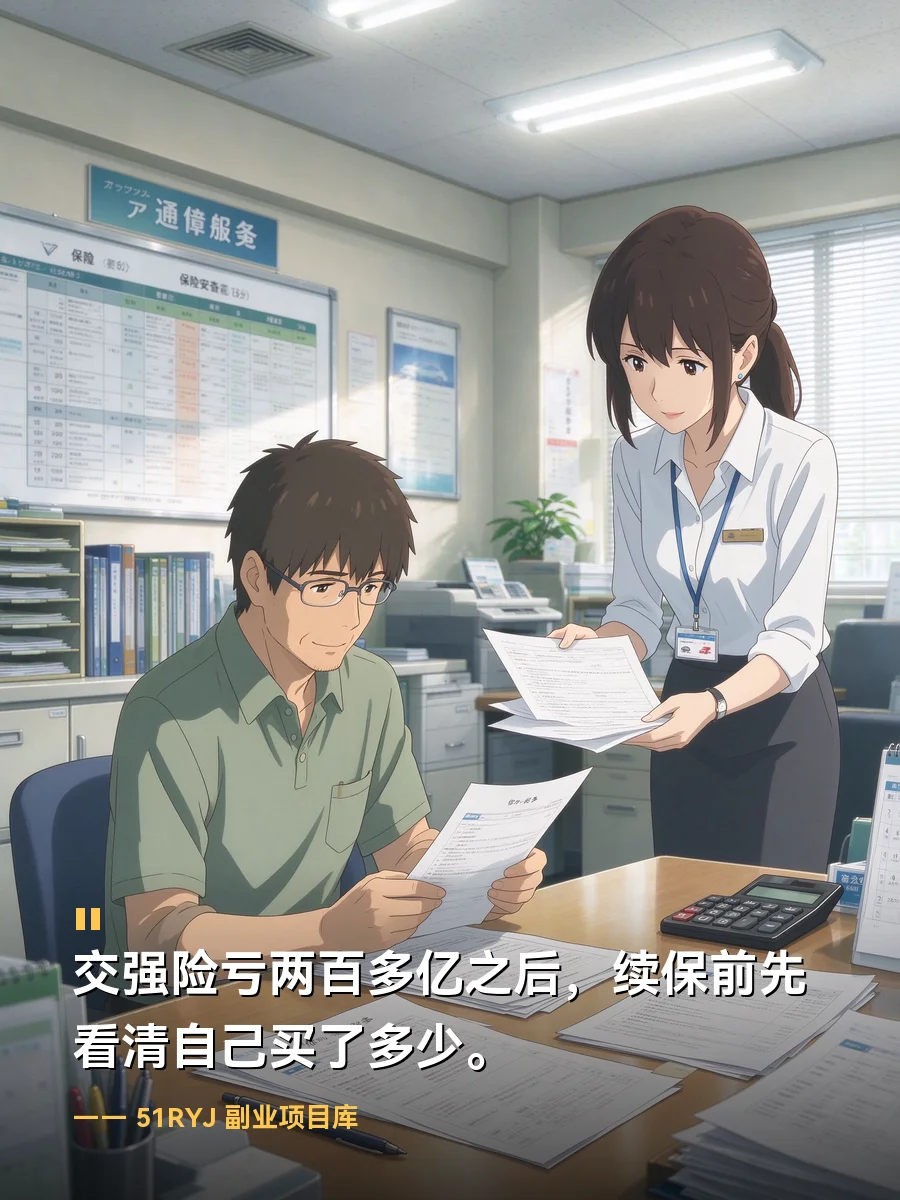 交强险亏两百多亿之后，续保前先看清自己买了多少
