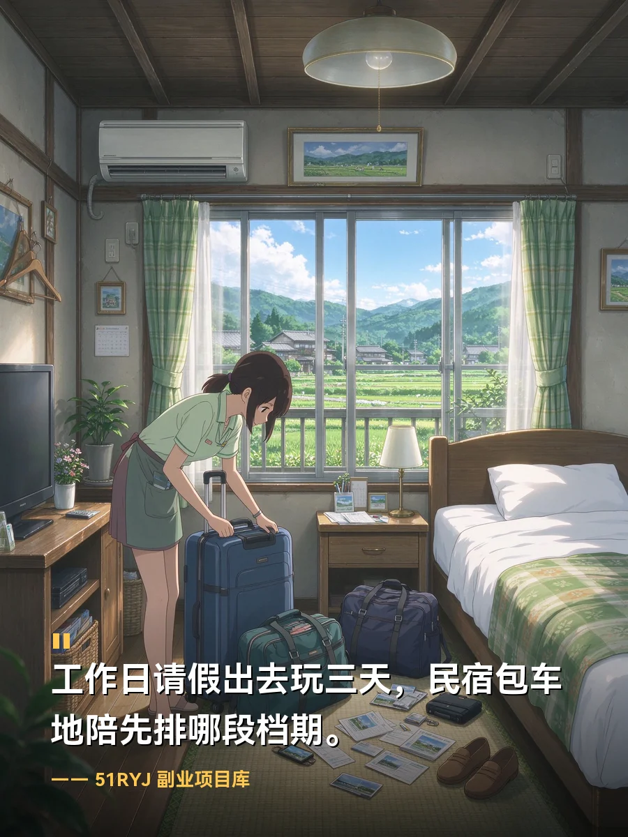 工作日请假出去玩这三天：民宿包车地陪先排哪段档期