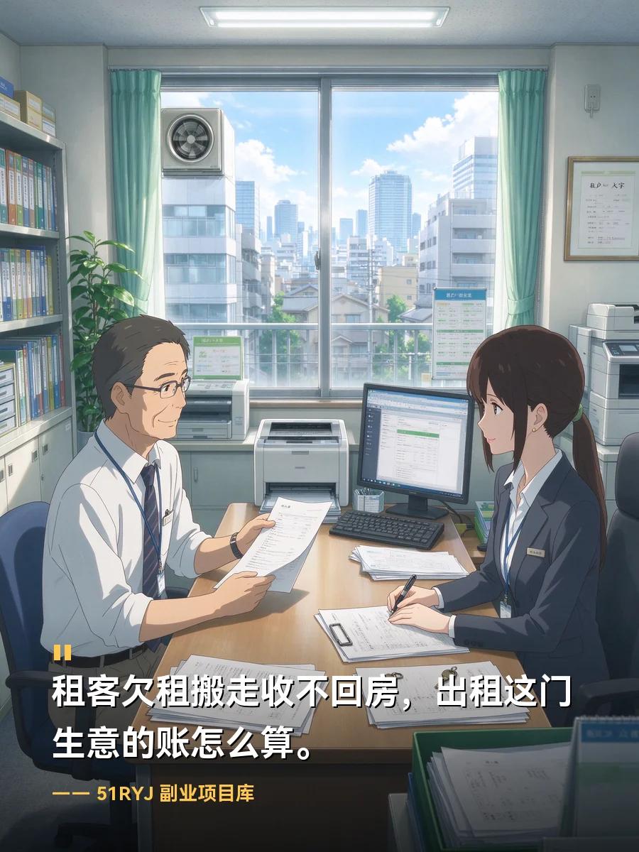 租客欠租搬走后收不回房，出租这门生意的账怎么算