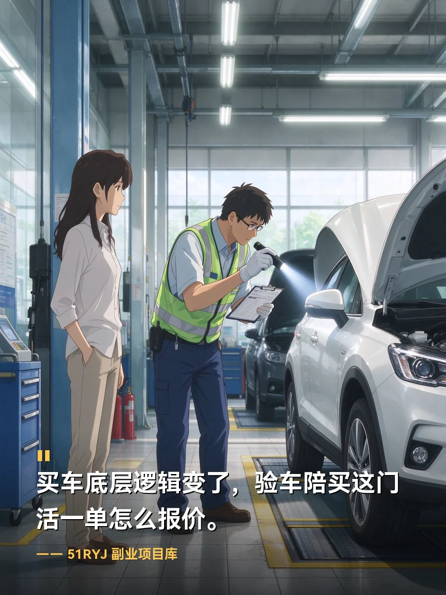 买车的底层逻辑变了，验车陪买这门活一单怎么报价