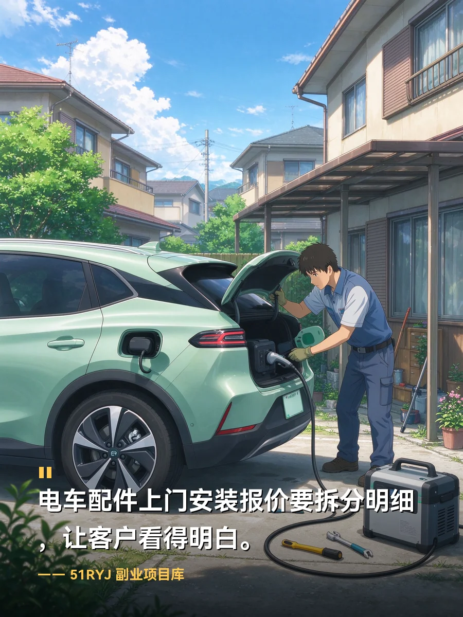 Model 3新增外供电，电车配件上门安装报价怎么拆