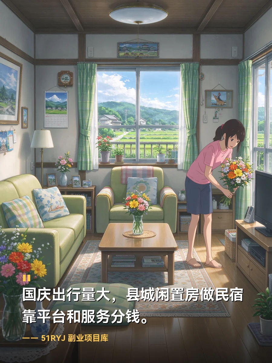 国庆21.3亿人出行，县城闲置房做民宿一年能分多少钱？