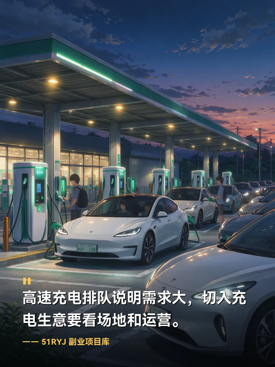 高速充电排队5小时，普通人切充电生意该从哪下手