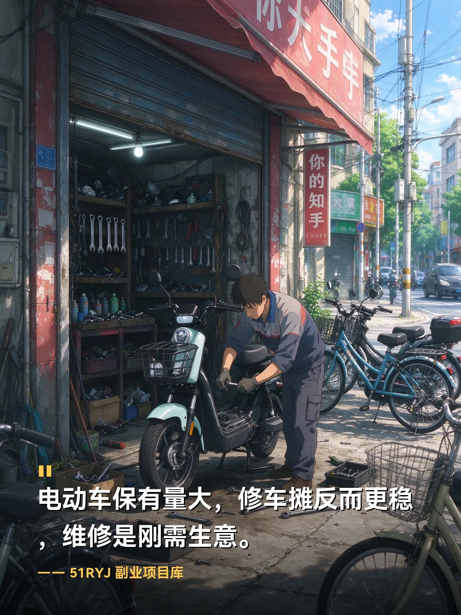 电动车半年少卖400万辆，修车摊反而活得更稳