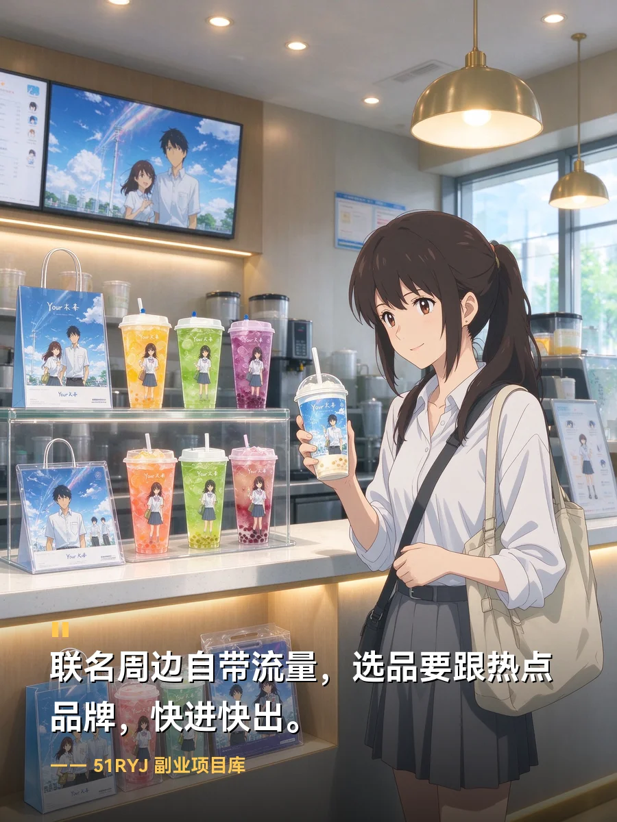 国庆奶茶快餐联名周边刷屏上热搜，品牌联名款这门带货生意普通人能做吗