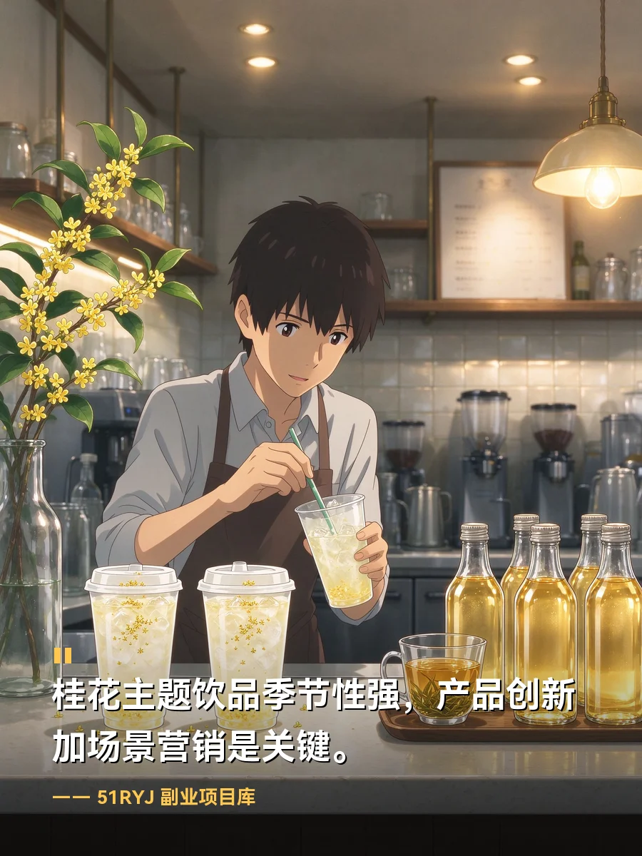 桂花奶茶桂花酒搜索量暴涨上热搜，开一家桂花饮品店这门创业生意现在还能做吗