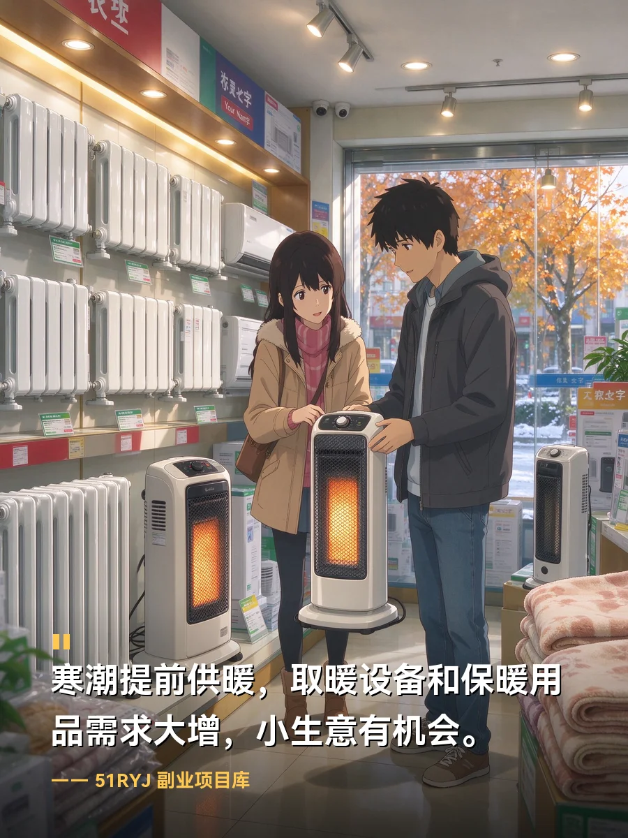 寒潮提前到内蒙古0.1度提前供暖上热搜，普通人入取暖经济做这几门小生意比奶茶店稳