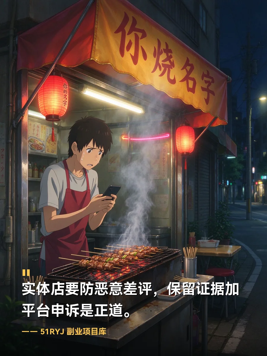 烤串店还没开业就被刷0.5分差评，普通人开实体店怎么防恶意差评勒索才不被黑产拿捏？