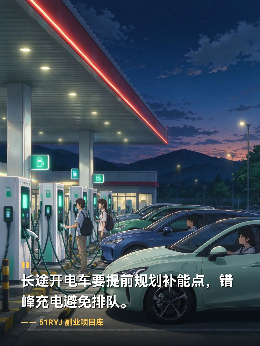 国庆开电车充电排队7小时上热搜，长途出行怎么规划不踩坑