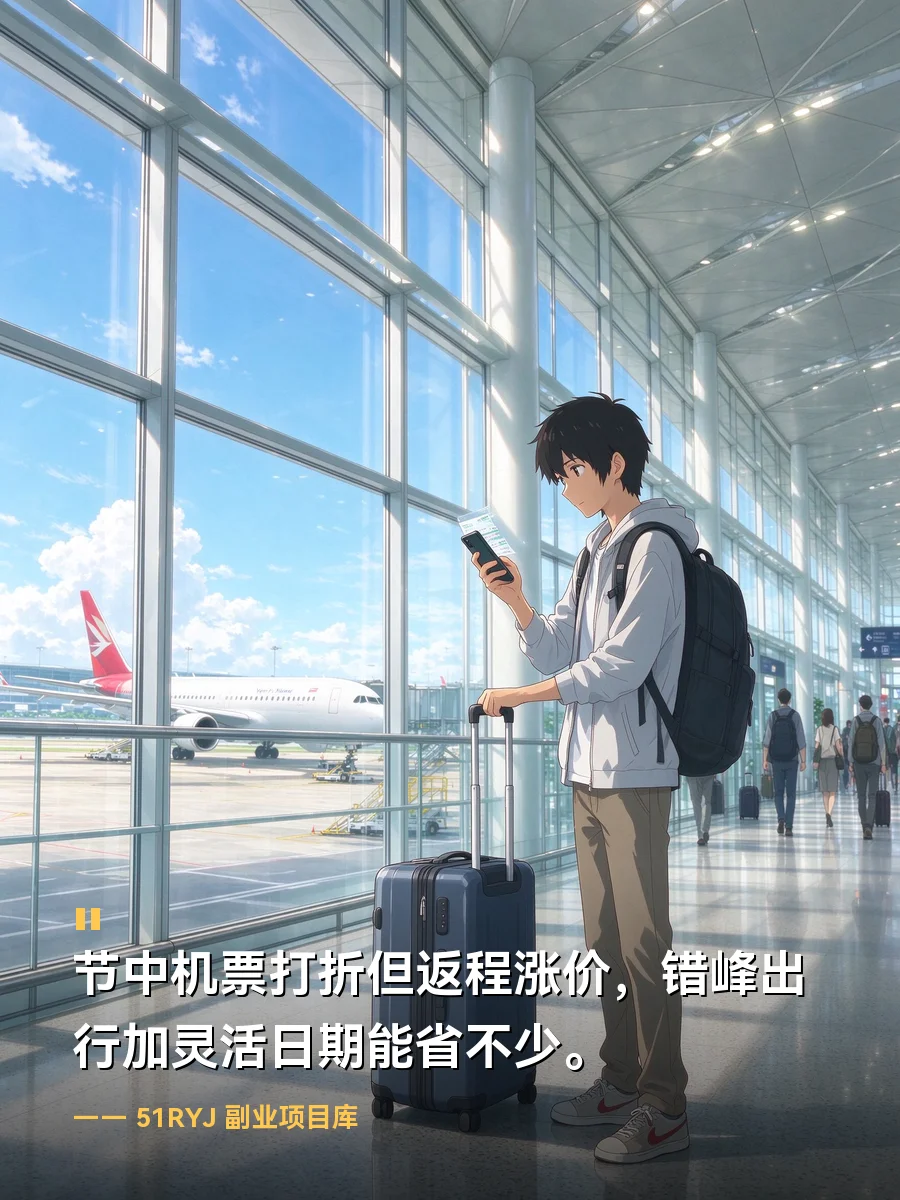 国庆机票一天一个价，节中打五折返程却成价格刺客