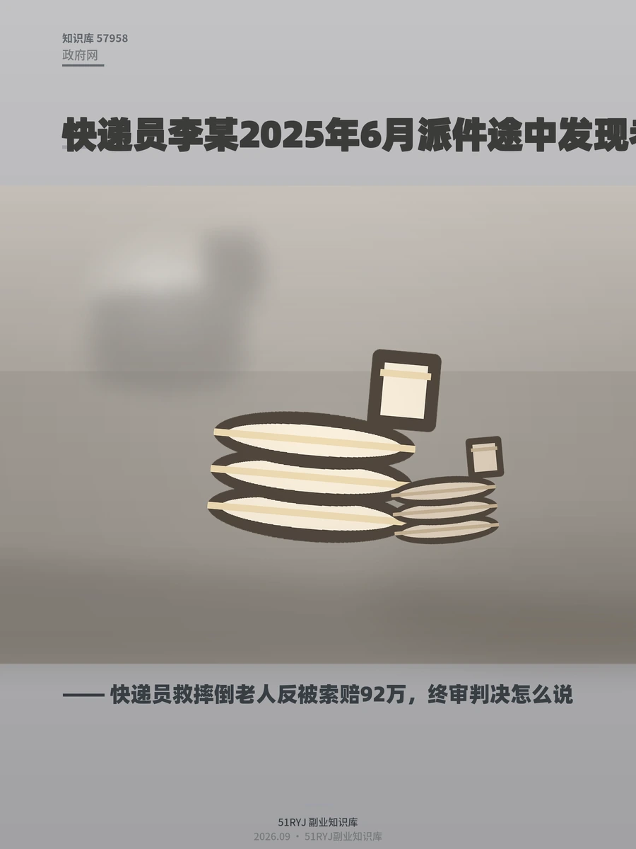 快递员救摔倒老人反被索赔92万，终审判决怎么说