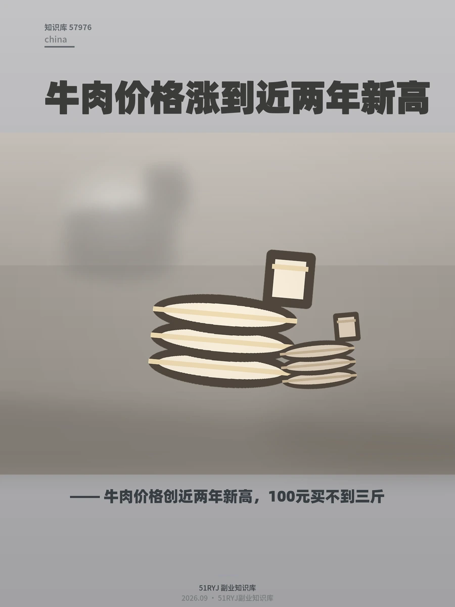 牛肉价格创近两年新高，100元买不到三斤