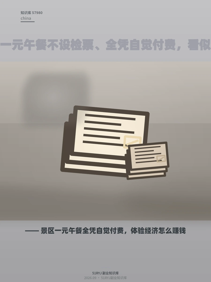 景区一元午餐全凭自觉付费，体验经济怎么赚钱