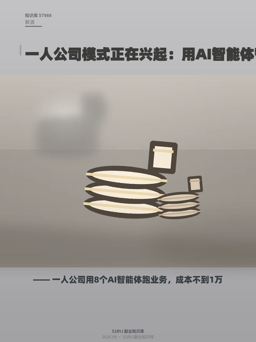 一人公司用8个AI智能体跑业务，成本不到1万
